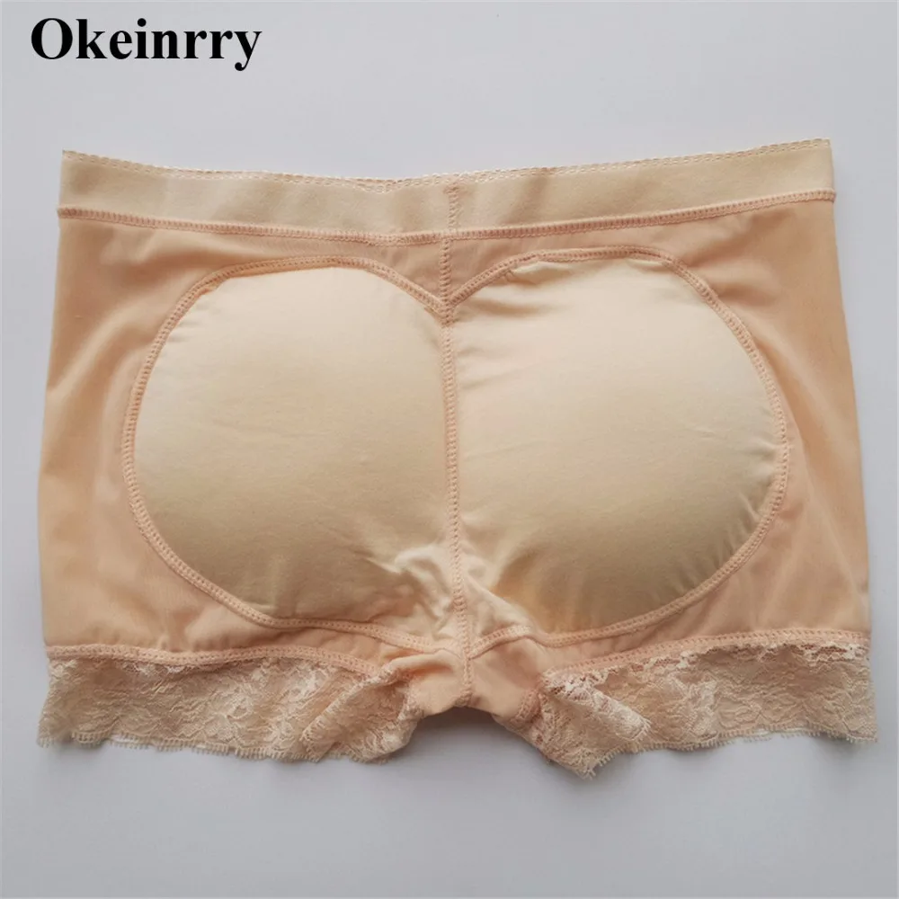 Бежевый бразильский подтяжка ягодиц с подушечкой трусики Booty lifter boyкороткие подтяжка ягодиц Нижнее белье для женщин knicker усилитель ягодиц E42