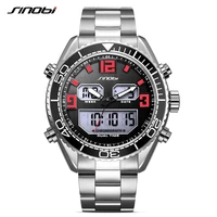 sinobi top brand luxury watch men fashion casual sport wrist watches dual digital led clock military sports relogio masculino