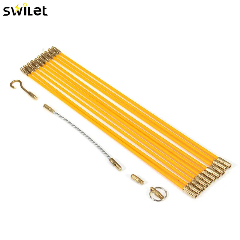 SWILET 10 шт./компл. 33 см Диаметр 4mm стекловолокна жильный кабель бег удочки рыболовные потянув провод держатель набор ходовых электрических проводов с крючками