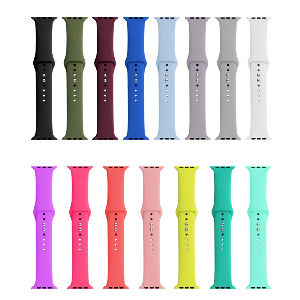 Мягкий силиконовый сменный спортивный ремешок для 38 мм 42 Apple Watch Series 1 2 3 4 браслет