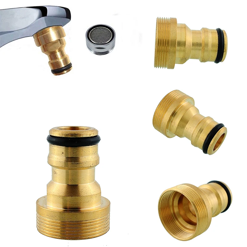 

JX-LCLYL 1pc Brass 3/4" Outer Threaded Brass Tap Adaptor Male Quick Connector Adaptor Garden Water Hose Pipe Tap Spray Nozzle
