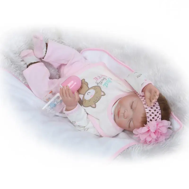 Nicery 22 дюйма 55 см Bebe Reborn Baby Doll Жесткий Силиконовый мальчик девочка игрушка подарок