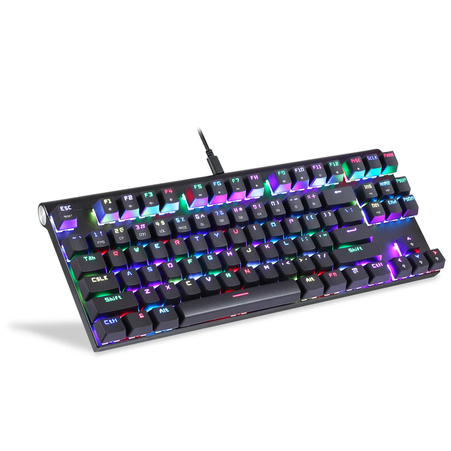 MOTOSPEED CK101 проводной Механическая игровая клавиатура из металла 87 Ключи RGB синий и