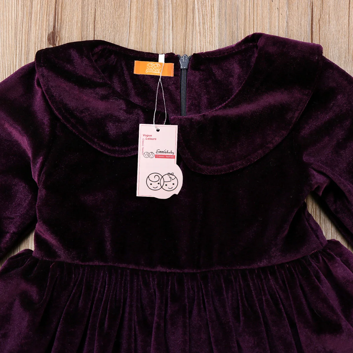 Toddler Kids Baby Girl Princess Dress Tulle Patchwork Solid Peter Pan Collar Velvet Long Sleeve Dresses | Детская одежда и обувь
