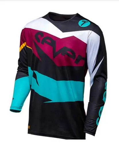 2018 семь moto cross Спортивная футболка для скоростного спуска Camiseta Ropa mtb с длинным