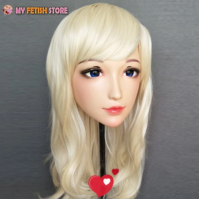 (Ching 01) Женская милая девочка каучуковая полуголовая Kigurumi BJD маска для косплея