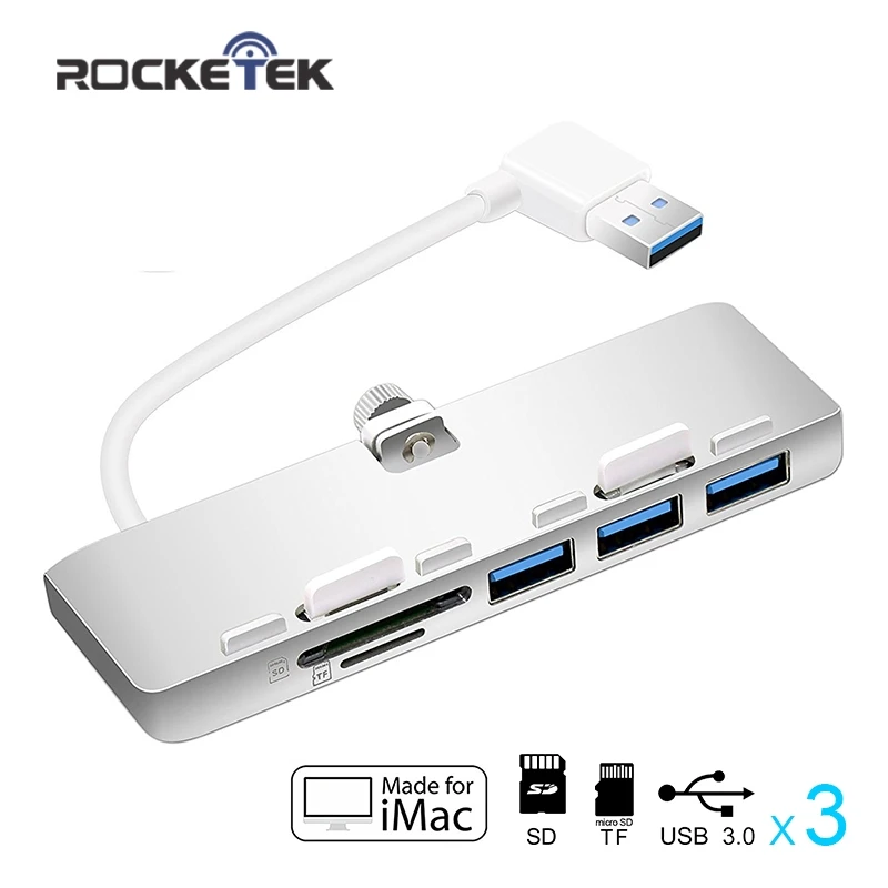 ROCKETEK Мульти USB 3 0 концентратор порта адаптер сплиттер с SD/TF кард ридер для iMac