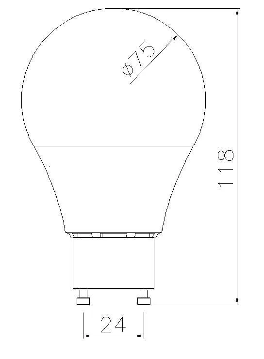 48 шт./лот GU24 Светодиодная лампа SMD5730 5 Вт 7 9 11 100 лм/Вт AC85 265V DHL Бесплатная