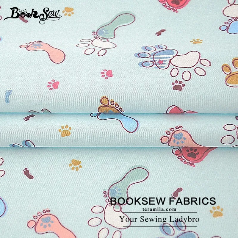 Booksew 100% хлопчатобумажная саржевая ткань с принтом ног для шитья простыни