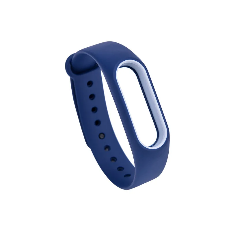 Двойной Цветной ремешок на запястье для Xiaomi Mi Band 2 ремень мягкая замена