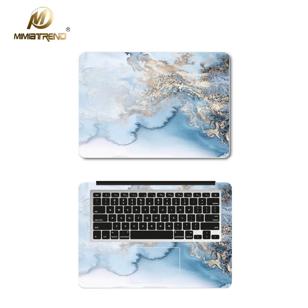 Mimiatrend новый синий мрамор зерна виниловая наклейка ноутбука наклейки для Apple Macbook