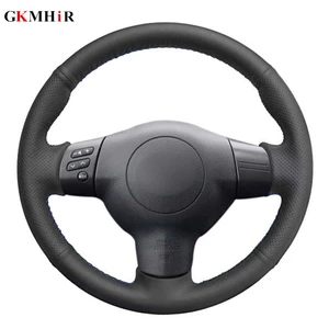 diy black pu artificial leather car steering wheel cover for toyota corolla 2004 2006 caldina 2002 2007 rav4 us 2005 free global shipping