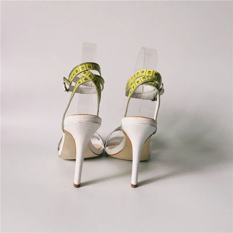 White Mixed Yellow Women High Heels Sandals Gladiator Ankle Strap Ladies Summer Shoes Fashion Rulers Wedding Zapatos Mujer | Обувь