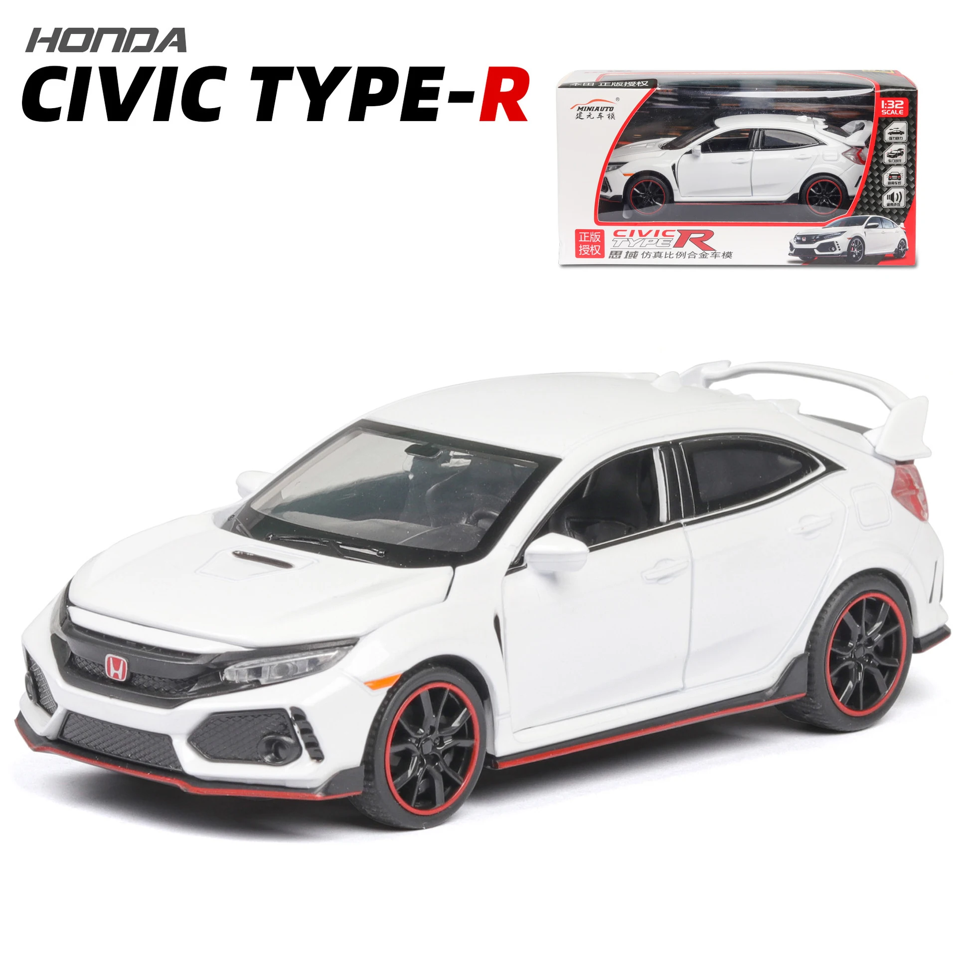Hommate моделирование 1/32 масштаб Honda Civic Тип R модель машины из сплава 1:32 литье под давлением Автомобили Модель Автомобильные Игрушки транспортные средства игрушки для детей Подарки