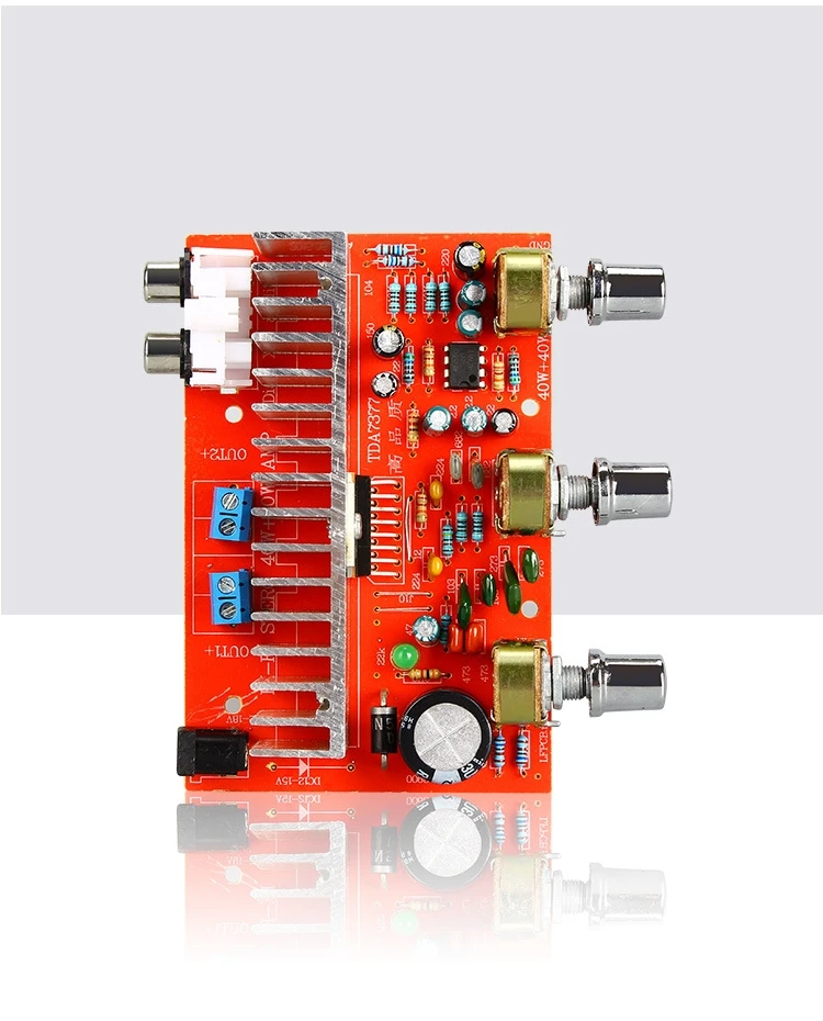 DC 12V TDA7377 аудио усилитель плата мощности стерео 2 0 ch 40w + RCA высокие басы