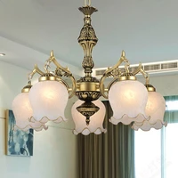 new hot genuine zinc vintage bedroom lamp led chandelier lights top novelty indoor lights wedding decoration kitchen light