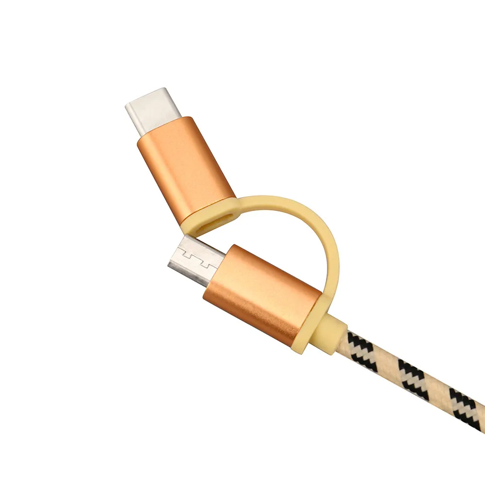 Универсальный V8 Micro USB Type C Комбинированный мужской зарядный кабель для передачи