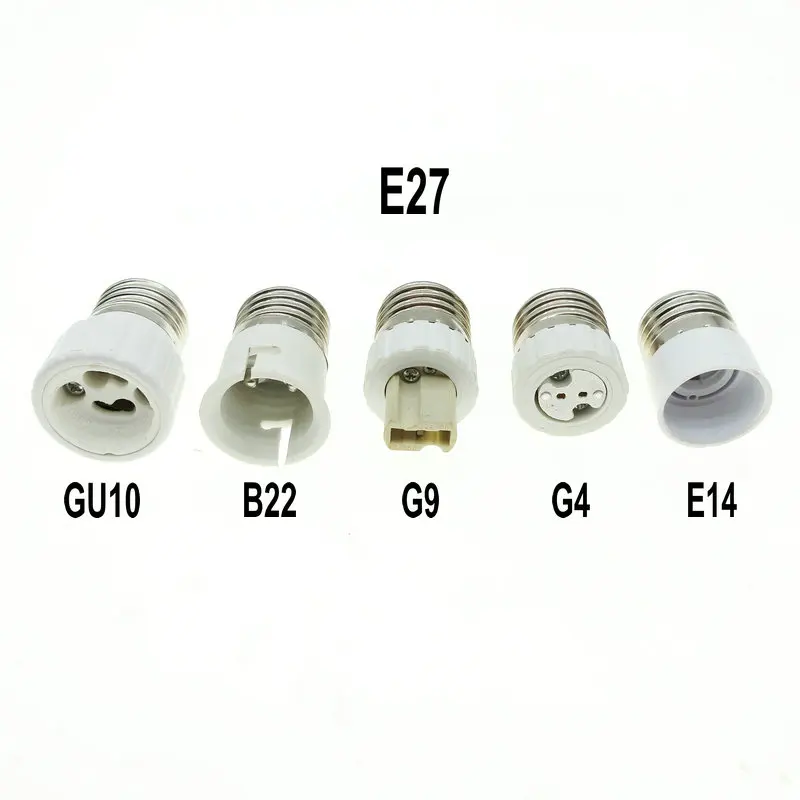 Патроны для ламп GU10 / G4 G9 MR16 B22 E14 to E27 цоколь лампы.|e27 led light bulb|lamp homee27 lamp base |