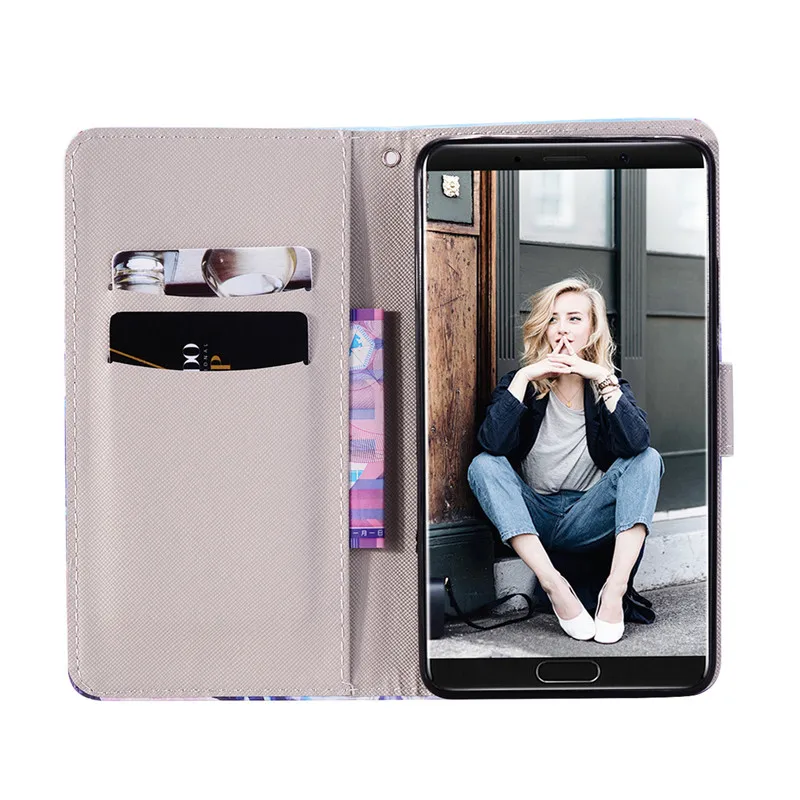 Чехол для телефона Mate 10 чехол Huawei роскошный флип с подставкой кошелек отделением