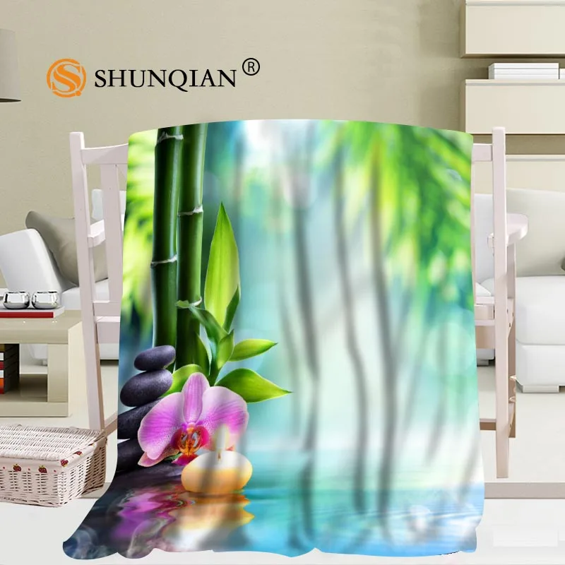 

Custom Bamboo And Stone Blanket Soft DIY Your Picture Decoration Bedroom Size 56x80Inch,50X60Inch,40X50Inch A7.10