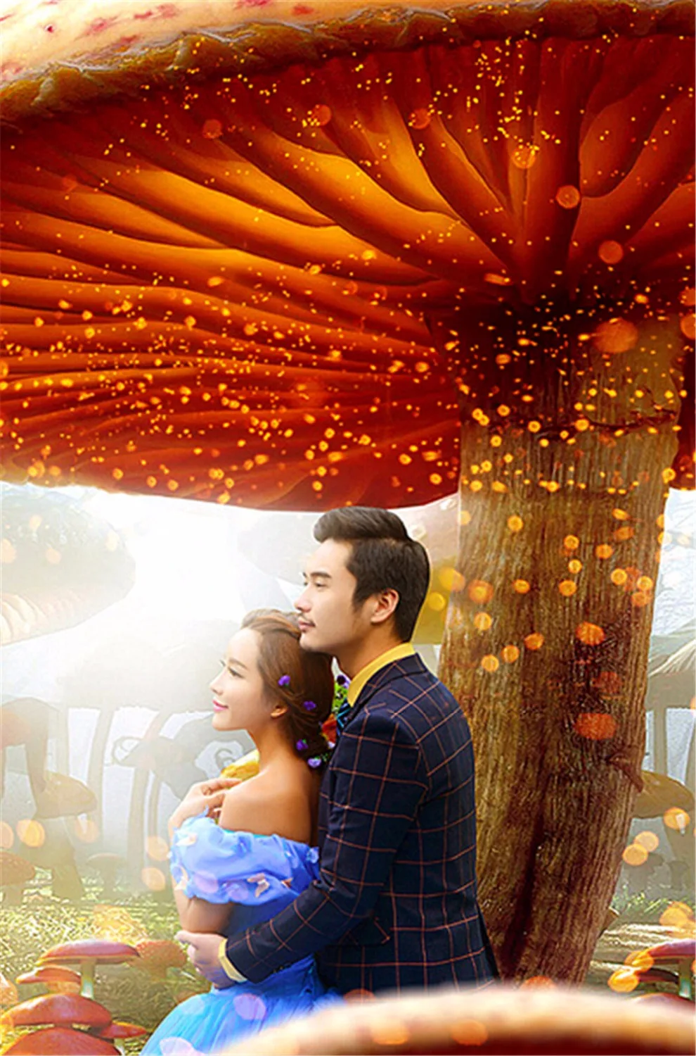 

Bloom Mushroom Forest Greenland Photography Backdrop 5x7 Real Background For Wedding Photo Shoots Professional Studio Backdrops