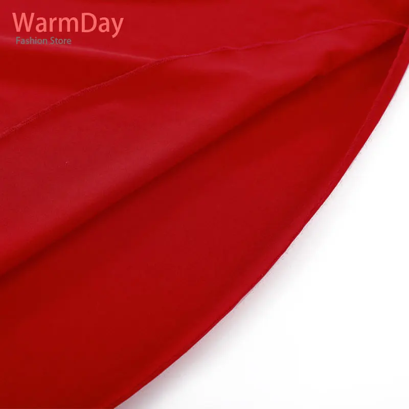 Warmday 2019 летнее платье женское Элегантное повседневное красное с оборками и