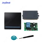 Беспроводной Радиочастотный переключатель для умного дома, лестницы, 433 МГц, 110 В переменного тока, 220 В, 1 канал, приемник, настенная панель, для спальни, Потолочная Светодиодная лампа