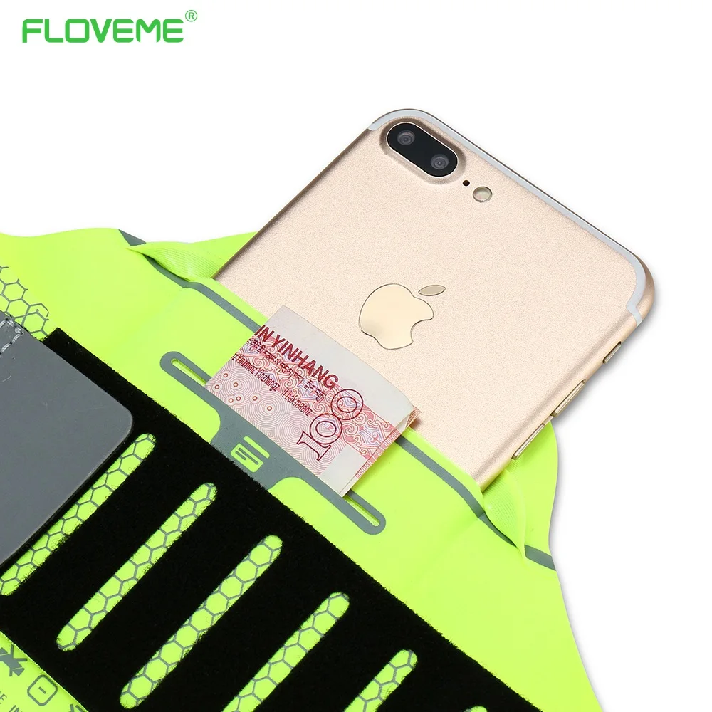 FLOVEME Phone Sport Arm band For iPhone 7 6 6S Case Plus Universal Smart Touch Cloth Running Jogging Bag |