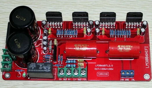 LM3886 BTL 2 0 канальная Плата усилителя мощности/2*100 Вт pre/плата сценического