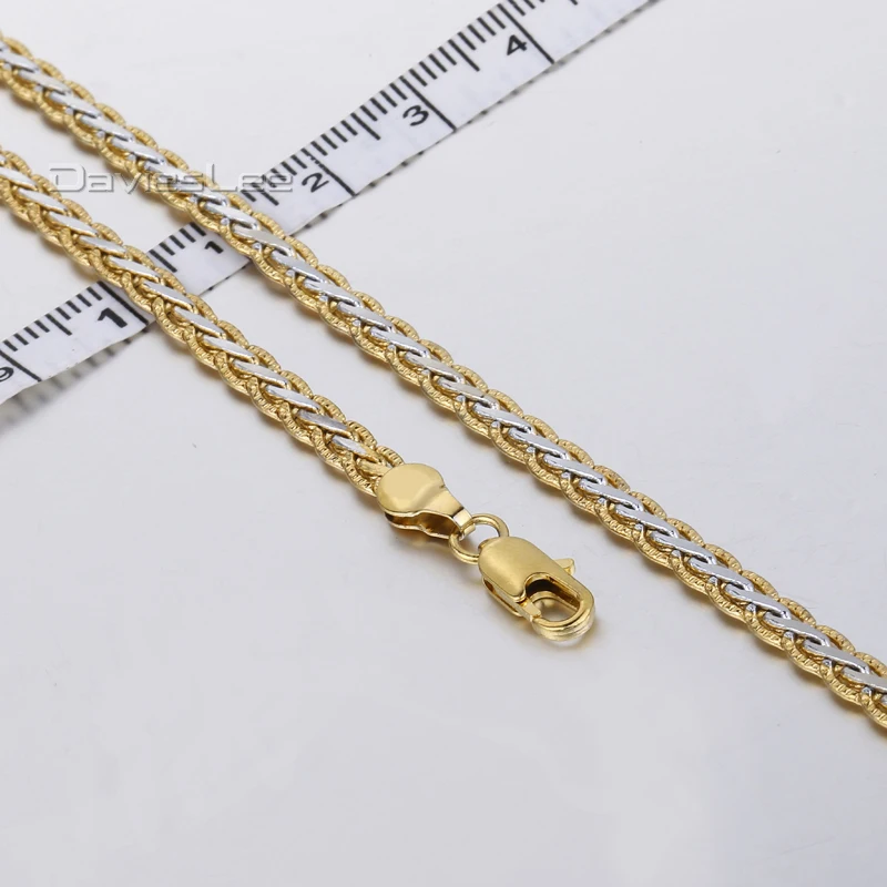 Женская/Мужская плетеная цепочка 6 шт./лот 3/4 мм|men chain|gold filledchain men |
