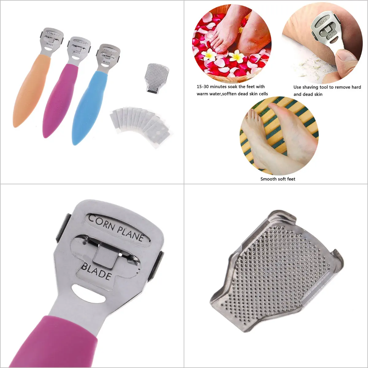 Hot Foot Care Pedicure Machine Hard Skin Cutter Cuticle Remover Shaver+10 Shaver Blades Set | Красота и здоровье