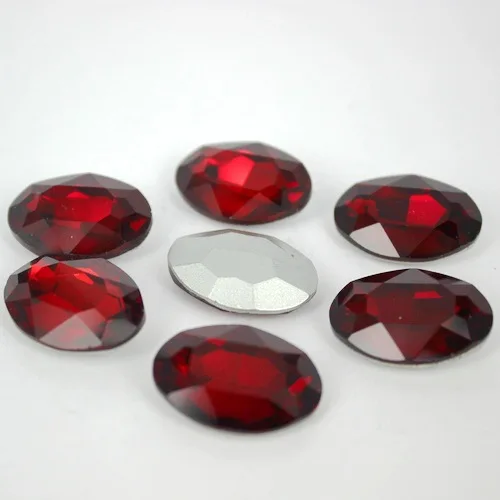 

Siam Color Oval Crystal Glass Pointed Back Glass Fancy Stones beads.10*14mm,13*18mm,18*25mm,20*30mm