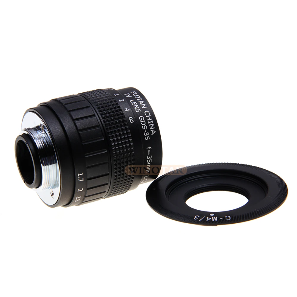 Объектив FUJIAN 35 мм F1.7 CCTV + Крепление C для Micro 4/3 m4/3 Olympus EPL5 EPM3 EPL7 OM D EP1 EP2 EP3 EP6 EPL6 EPL3|c