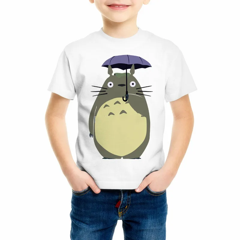 Детская футболка с принтом Тоторо Kawaii аниме забавная для мальчиков и девочек