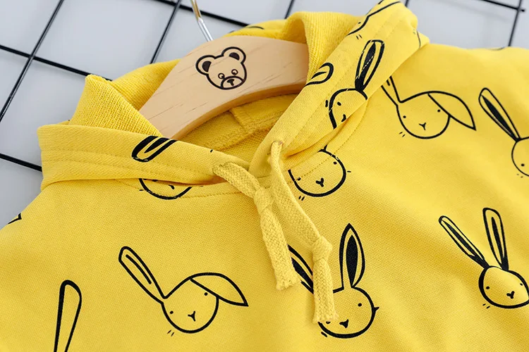 

Children Clothing Set Baby Girls Clothes Infant Suit Autumn Cartoon Hooded T-Shirt Stripe Pants Toddler Leisure KIDS Costume Set