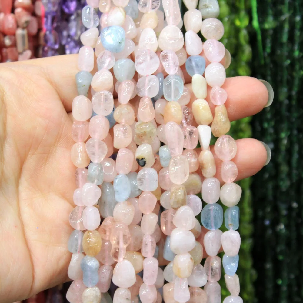 Wholesale Irregular Shape 5 -9 mm Mix Color Morganite Natural Stone Beads For Jewelry Making DIY Bracelet Necklace Strand 15'' |