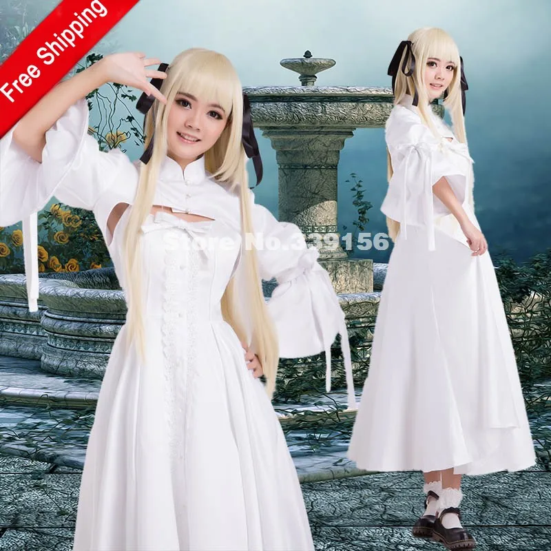 HOT! On Sale Yosuga no Sora Kasugano White Cosplay Dress Costumes Can be Customized |