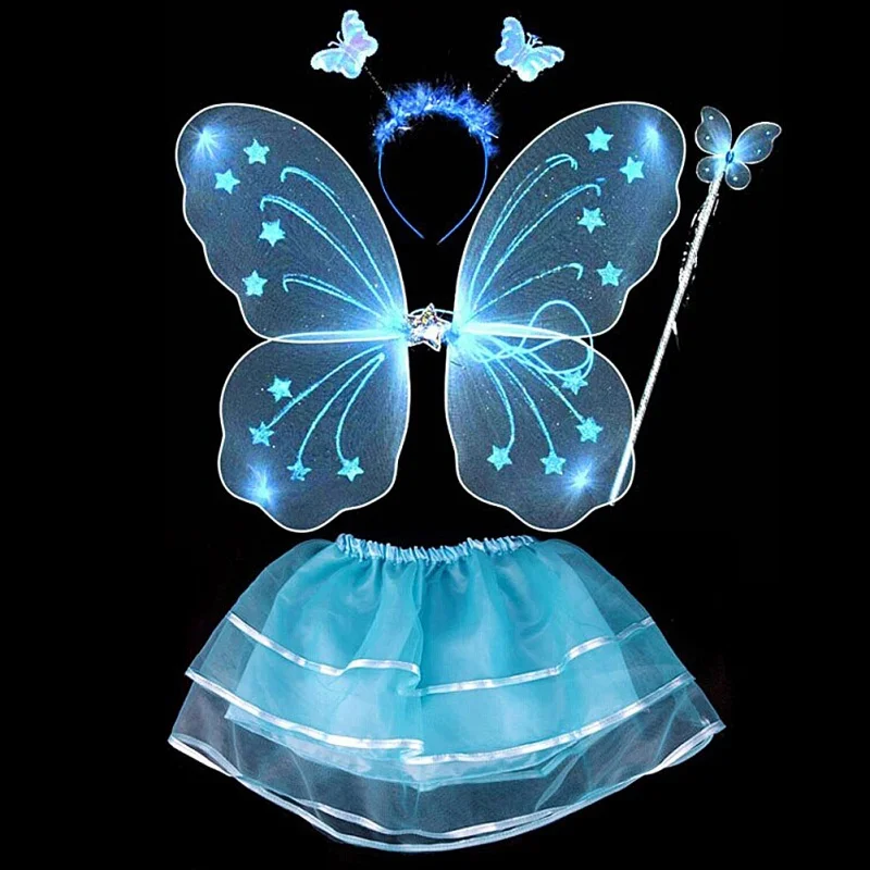 4 шт. детская юбка пачка с крыльями бабочки|butterfly wings|fairy costumekids fairy costume |