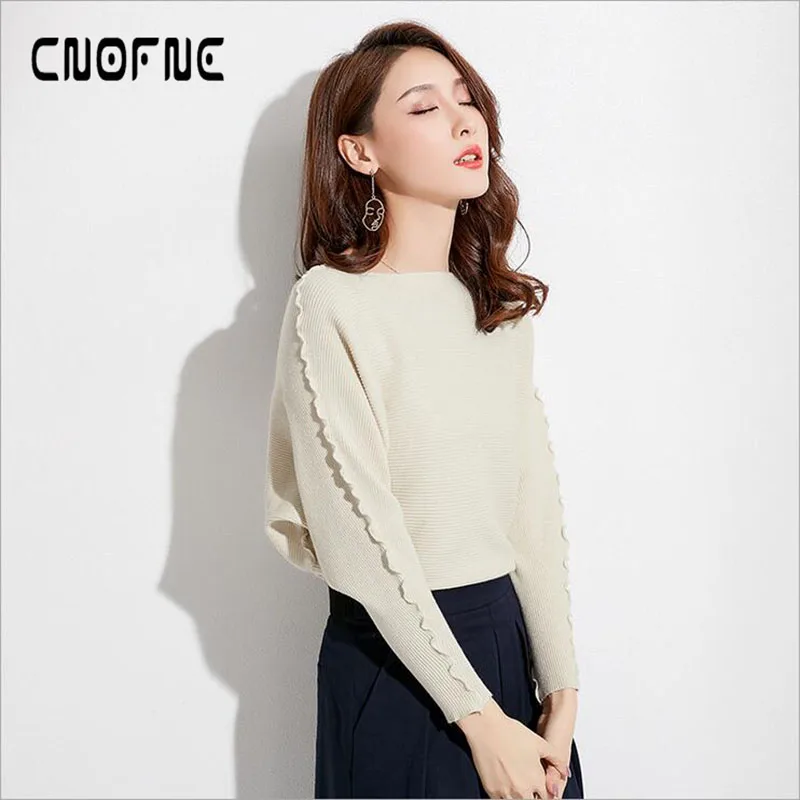 

Women Sweater woman's sweaters pullovers Wavy sleeves Pull femme sweater personality women coat blusas de inverno feminina