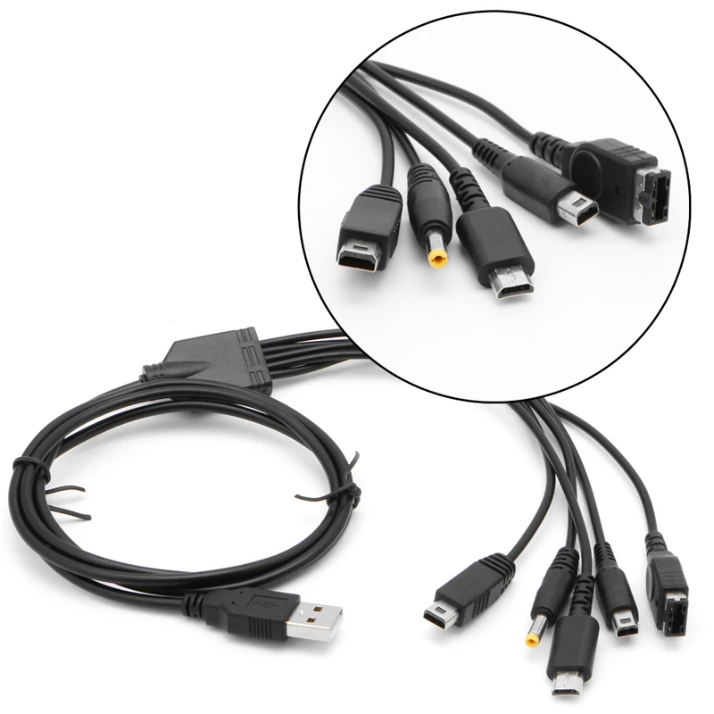 1 шт. Новый зарядный USB кабель зарядное устройство для Nintendo GBA SP WII U 3DS NDSL XL DSI PSP 5 в