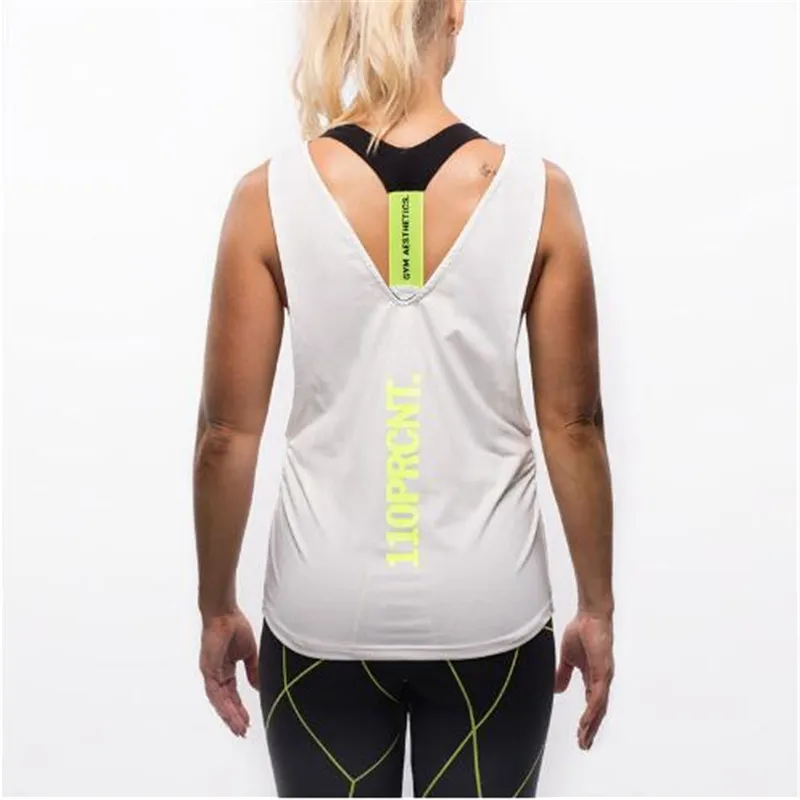 New Sexy Lady Sportwear Women Tank Tops Dry Quick Loose Blusa Fitness Sleeveless Vest | Женская одежда