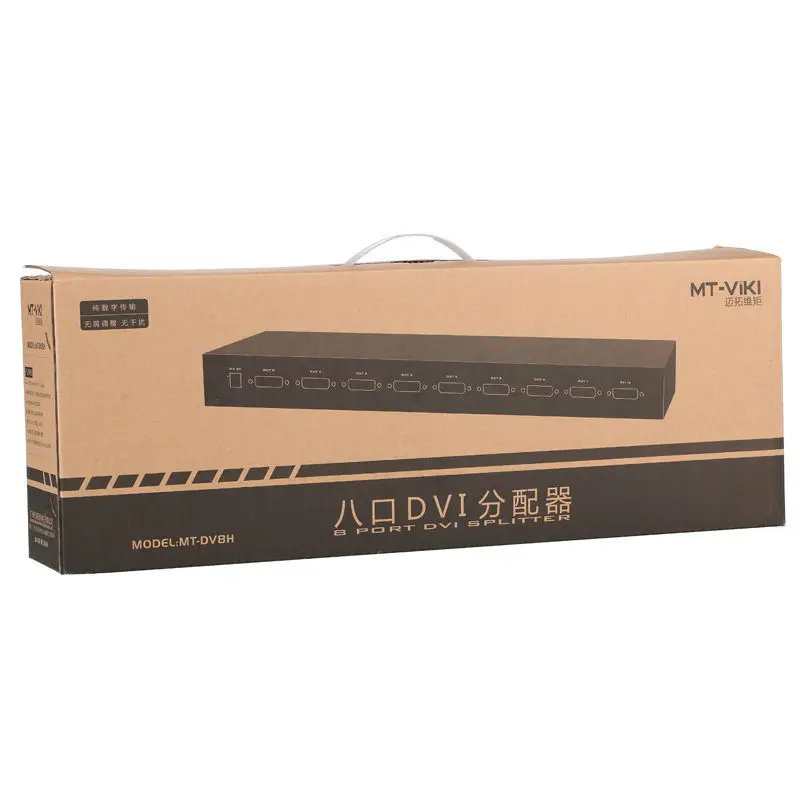 MT-Viki 8 портов DVI разветвитель коробка видео дистрибьютор 1x8 совместимый 2048x1536