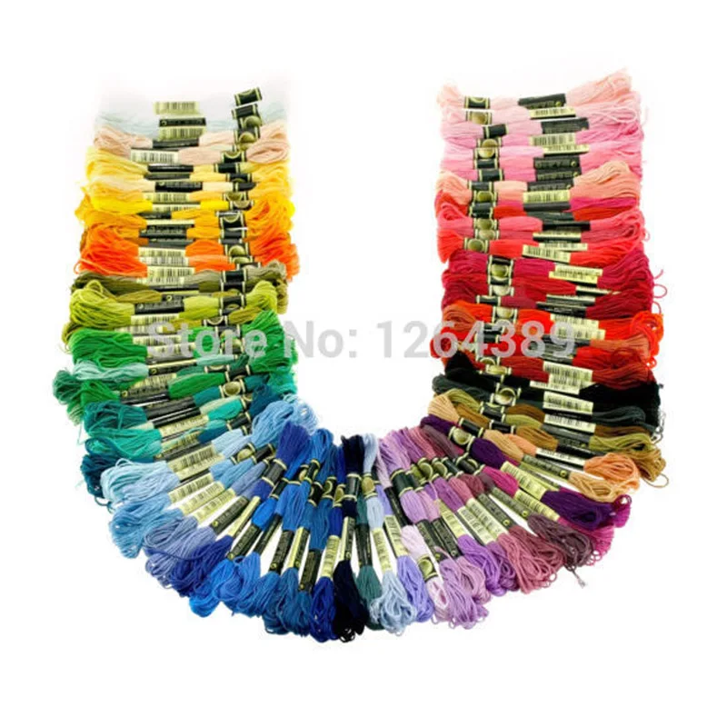 

100 pcs Free shipping! Wholesale similar DMC Cotton thread embroidery thread Floss Sewing Skeins Craft Knitting Spiraea