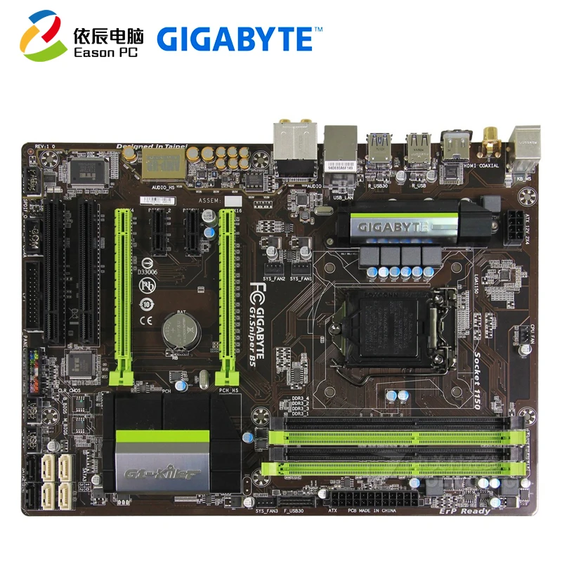 GIGABYTE G1.Sniper B5 настольная материнская плата LGA1150 i3 i5 i7 DDR3 USB3.0 ATX|Материнские платы| |