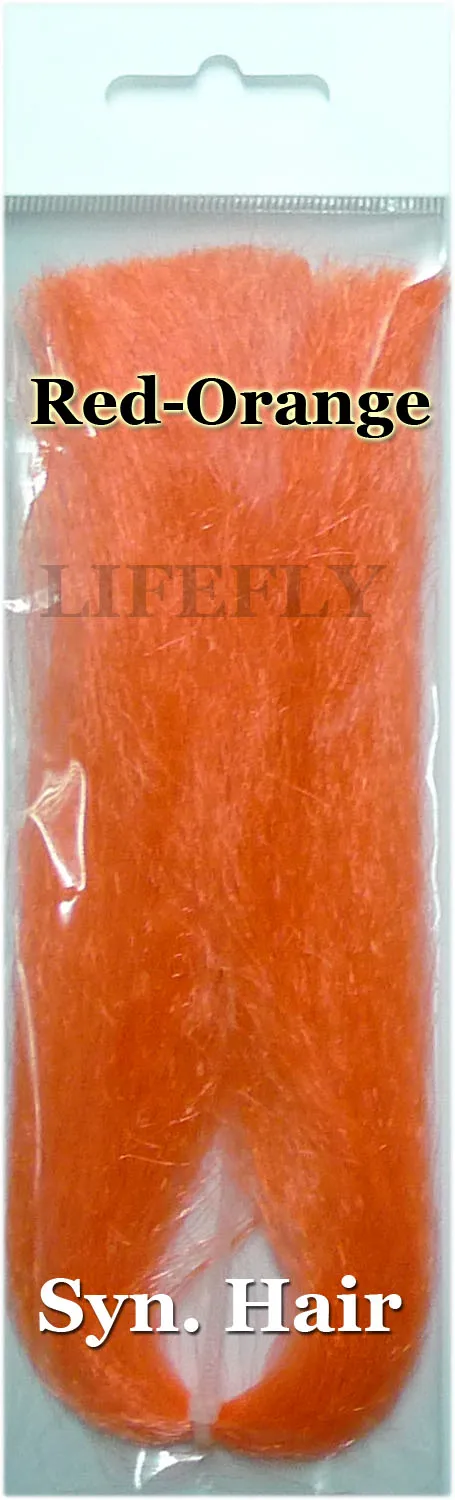 

Red Orange Color / 10 Packs Synthetic Hair, Super Hair, Fly Tying, Jig, Lure Making