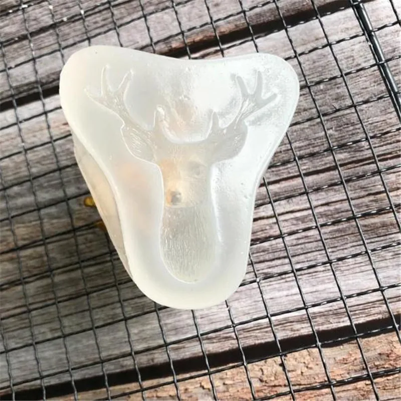 Silica Gel Mould for Mirror Santa Deer Head Handmade DIY Soft Clay Drop Moulding Tool | Дом и сад