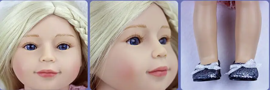 Милая кукла OtardDolls с длинными волосами и голубыми глазами длиной 45 см тканевое
