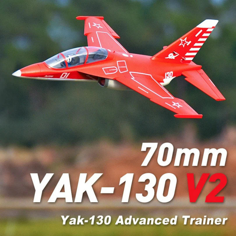FMS 70 мм яка-130 Yak130 V2 Ducted Fan EDF Jet 6S 6CH с клапанами убирает PNP EPO RC модель самолета, самолета, новый