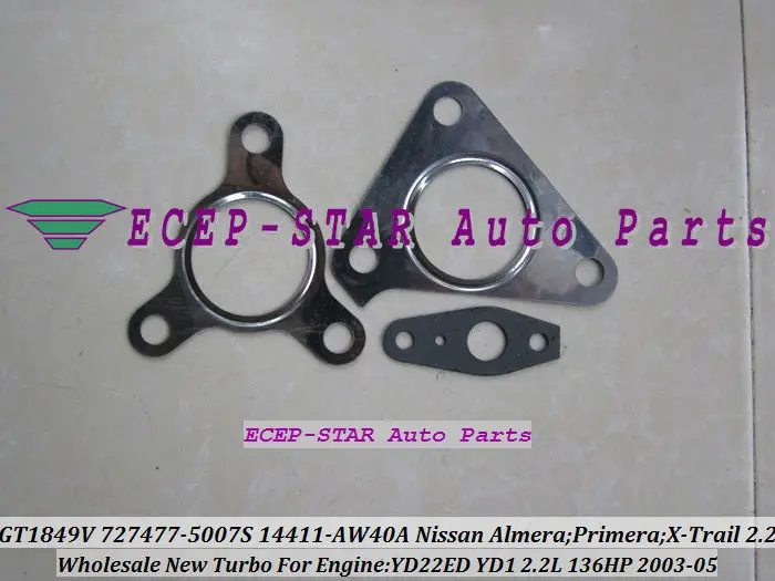Бесплатная доставка Турбокомпрессор GT1849V 727477 0005 14411 AW40A для NISSAN Almera Primera X Trail T30 YD22