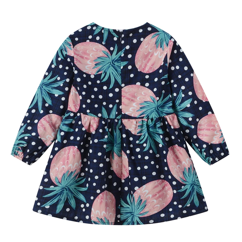 1-7 Years Kids Girl Dresses Summer 2019 Chidlren Clothes Toddler Girls Dress Baby Cotton Long Sleeve Print Flower Princess | Детская